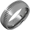 Rugged Tungsten Baseball Ring