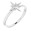 14k White Gold .03 ct tw Diamond North Star Ring