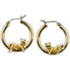 14k Yellow Gold Cat Lounge Earrings