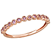 14k Rose Gold .16 ct tw Pink Sapphire Stackable Ring