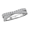 14k White Gold 0.50 ct tw Diamond Criss Cross Ring