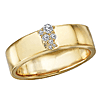 14k Yellow Gold 0.10 ct tw Diamond Mini Cluster Ring