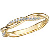 14k Yellow Gold 0.16 ct tw Diamond Twist Ring