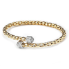 14k Yellow Gold .36 ct tw Diamond Popcorn Bangle Bracelet
