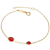 14k Yellow Gold Enamel Ladybug Duo Bracelet