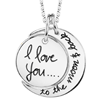 Sterling Silver I Love You To The Moon And Back Necklace