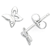 Little Diva Kid's Butterfly Cut-Out Earrings with Diamonds
