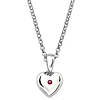 Little Diva Kid's Heart Pendant with Created Ruby Accent