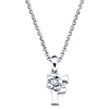 Little Diva Kid's Letter F Pendant with Diamond Accent