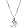 Little Diva Kid's Letter O Pendant with Diamond Accent