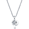 Little Diva Kid's Letter P Pendant with Diamond Accent