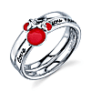 Sterling Silver Red Enamel Love is All You Need Minnie Mouse Ring