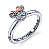 Pink Gold Sterling Silver Diamond I'll be your Minnie Mouse Ring