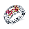 Pink Gold, Silver, Diamond & Ruby I'll be your Minnie Mouse Ring