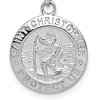 14k White Gold 9/16in Saint Christopher Medal Charm