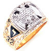 Two-tone Gold Scottish Rite Eagle Ring with 32nd Degree