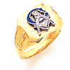 Octagonal Blue Lodge Ring