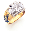 Two-tone Gold Scottish Rite Pinky Ring
