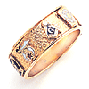 Yellow Gold 8mm Custom Masonic Ring