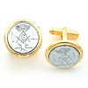 Two Tone Gold-Plated Brass Masonic Cufflinks