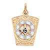 10kt Yellow Gold 5/8in HTWSSTKS Masonic Pendant