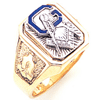 Octagonal Blue Lodge Ring