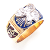 Hidden Moose Ring - Ornate 10k Gold