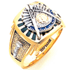 Two-tone Gold Enameled Past Master Ring - Design Yours
