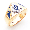 Triangle Blue Lodge Ring