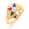 Eastern Star Enamel Ring