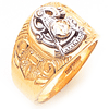 Two-tone Gold Large Masonic Past Master Ring