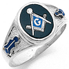 White Gold Oval Masonic Ring - Design Yours