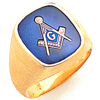 Jumbo Oblong Blue Lodge Ring