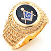 Braided Oval Blue Lodge Ring