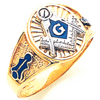 Yellow Gold Oval Blue Lodge Signet Ring - Design Yours