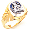 Oval Blue Lodge Ring