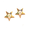 Yellow Gold Eastern Star Stud Earrings