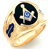 Vermeil Large Oval Blue Lodge Ring