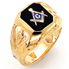 Vermeil Octagonal Masonic Ring