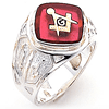 Sterling Silver Masonic Ring with Combo Emblems