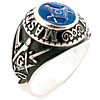 Sterling Silver Oval Master Mason Ring