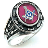 Sterling Silver Cipher Blue Lodge Ring