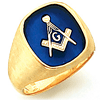 Vermeil Jumbo Blue Lodge Ring