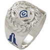 Sterling Silver Masonic Ring with Wreath