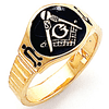 Vermeil Round Blue Lodge Masonic Ring