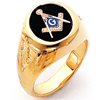 Round Blue Lodge Ring - Vermeil