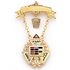 2 5/8in Past High Priest Masonic Jewel - 10k Gold