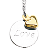 Sterling Silver 14kt Gold 18in Love Necklace