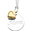 Sterling Silver 14kt Gold 18in Mom Necklace