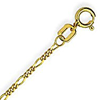 14k Yellow Gold Adjustable Figaro Children's Chain 13in to 15in